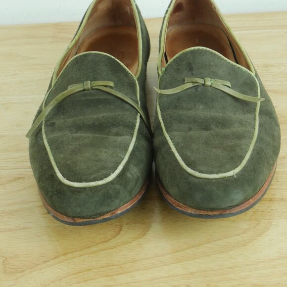 Rawls Mens UK8 US 9 Haute Loafers Green Suede Slip On Shoes Quiet Luxury Preppy - Picture 5 of 16